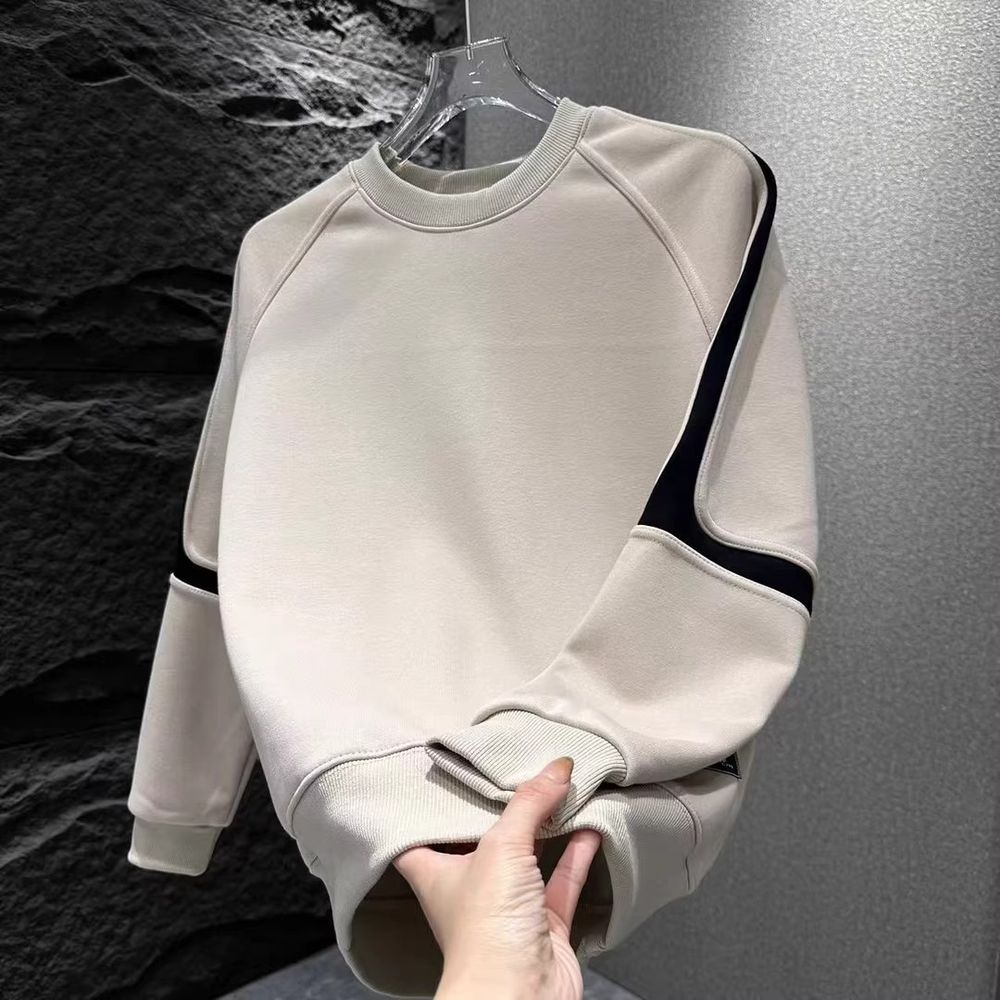 Men's Fashion Color-blocked Hoodie Pullover Casual Sweatshirt